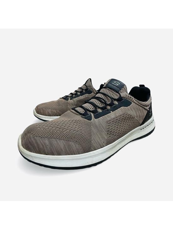 Skechers Other - Skechers Delson Brewton Shoes Mens 13 Tan Beige Brown Slip On Running Sneakers